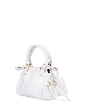 SKYLAR - borsetta a mano bianco con chiusura zip e frangette