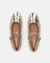 SOFIYA - ballerine in glassy oro con cinturino