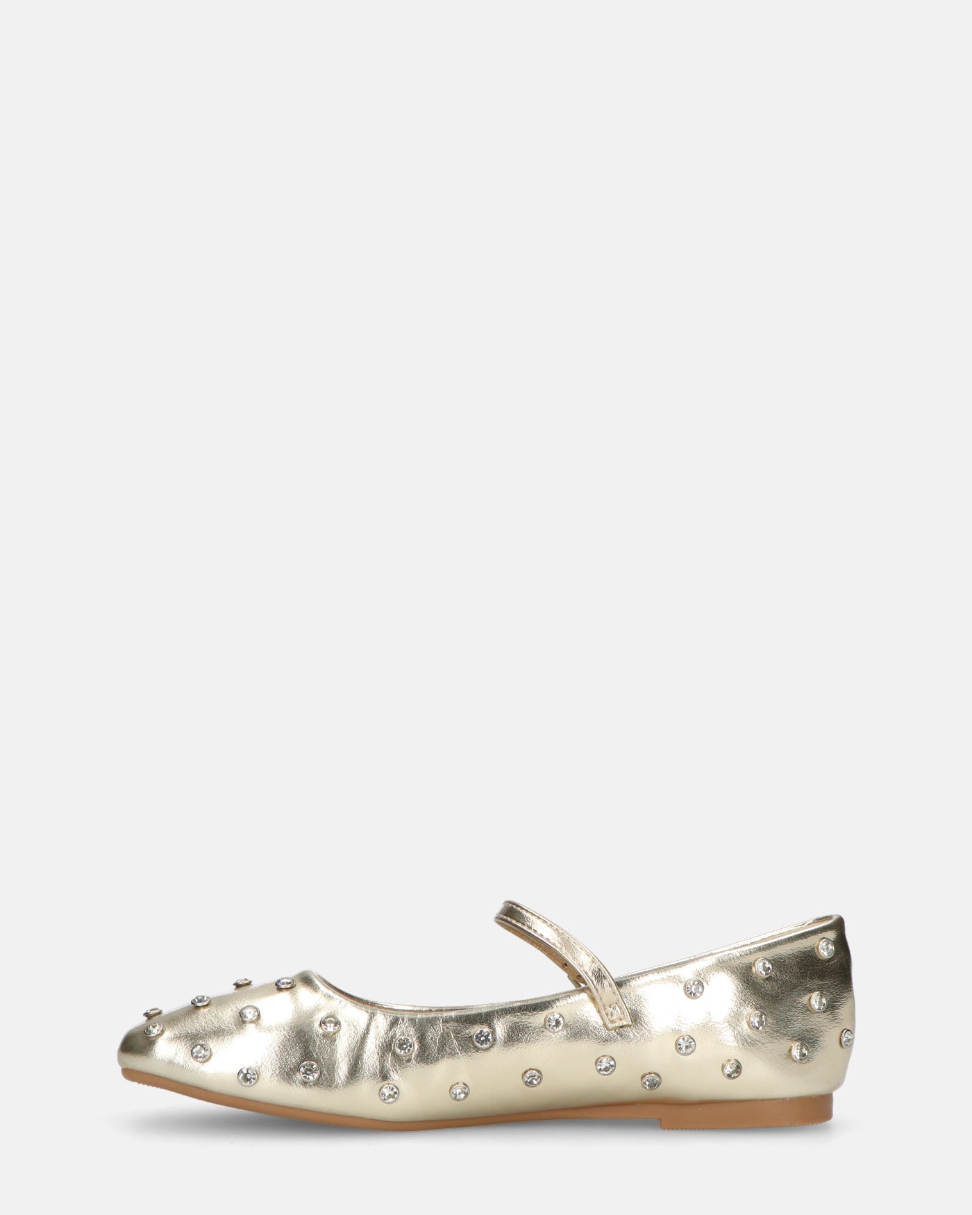 SOFIYA - ballerine in glassy oro con cinturino