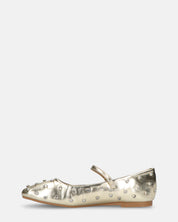 SOFIYA - ballerine in glassy oro con cinturino