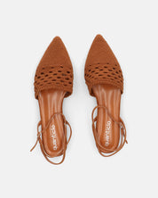 SWAMI - sandali bassi marroni con decorazione