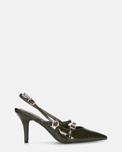 TANISHA - decolette scarpa con tacco verde e cinturini
