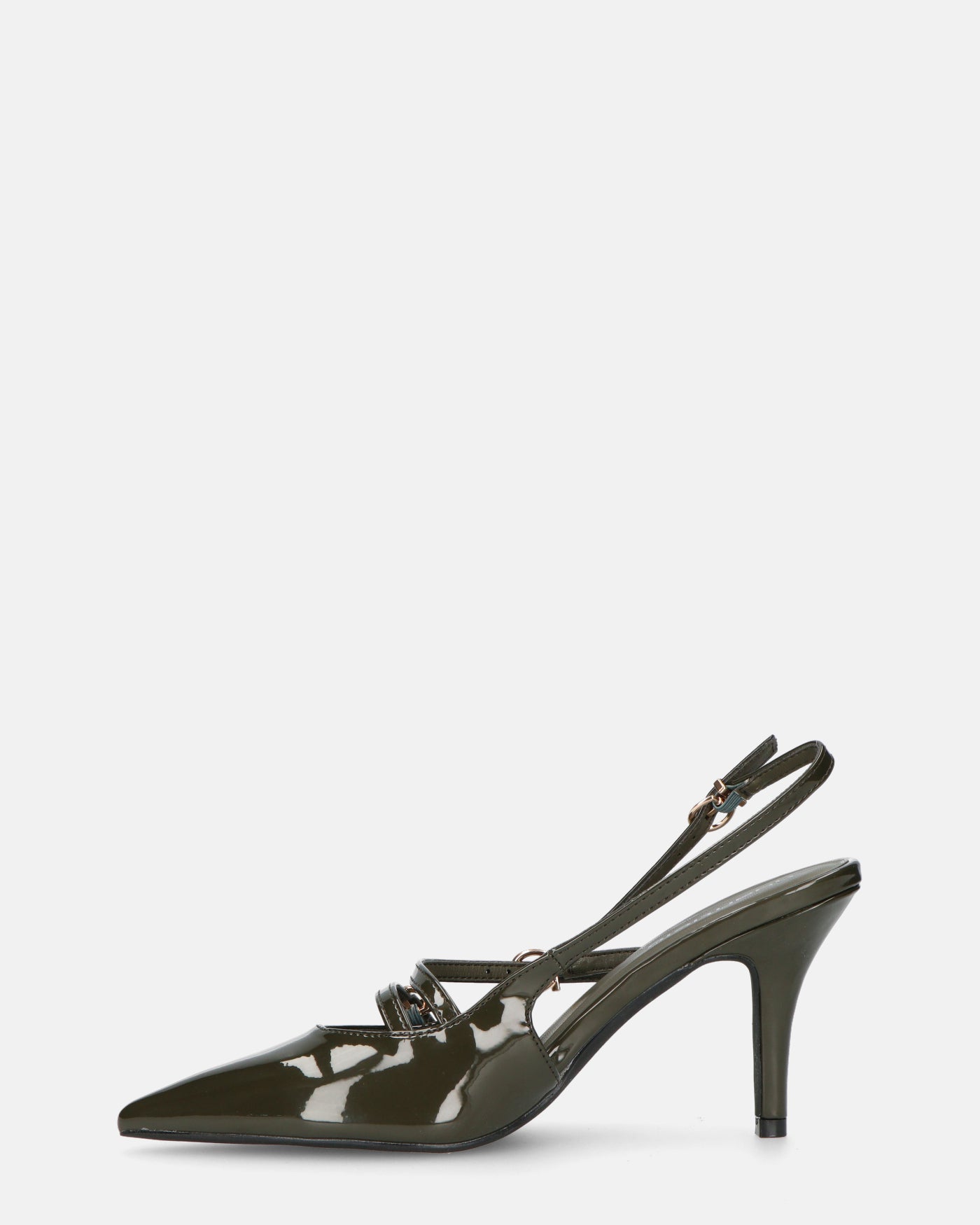 TANISHA - decolette scarpa con tacco verde e cinturini