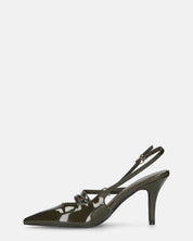 TANISHA - decolette scarpa con tacco verde e cinturini