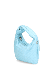 TAYLOR - borsa a spalla celeste intrecciata