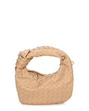 TAYLOR - borsa a spalla beige scuro intrecciata
