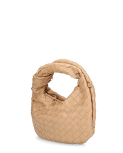 TAYLOR - borsa a spalla beige scuro intrecciata