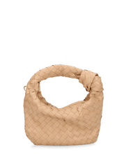 TAYLOR - borsa a spalla beige scuro intrecciata