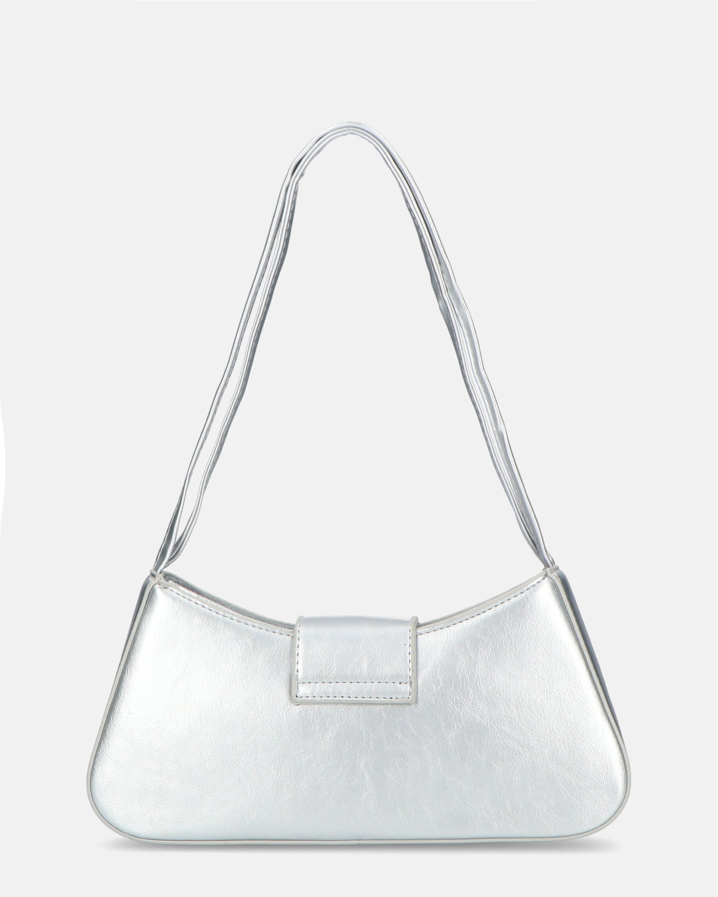 TEA - borsetta a spalla in glassy argentato