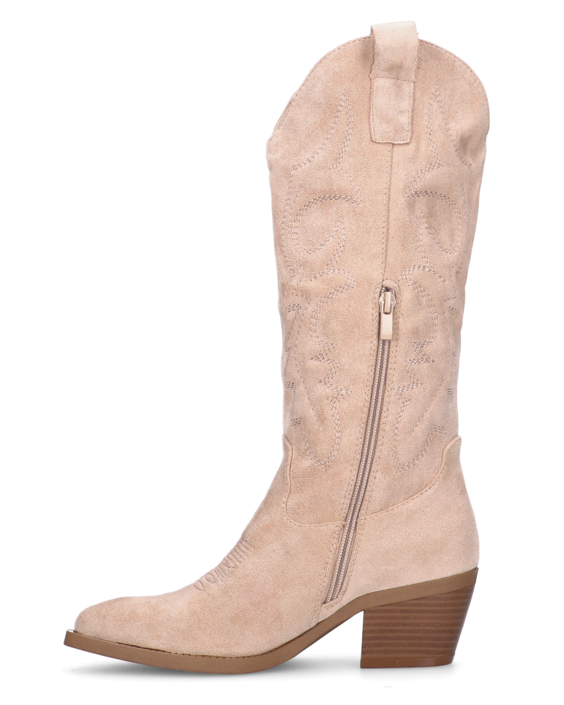TEMI - Texano camperos beige chiaro in camoscio con ricamati