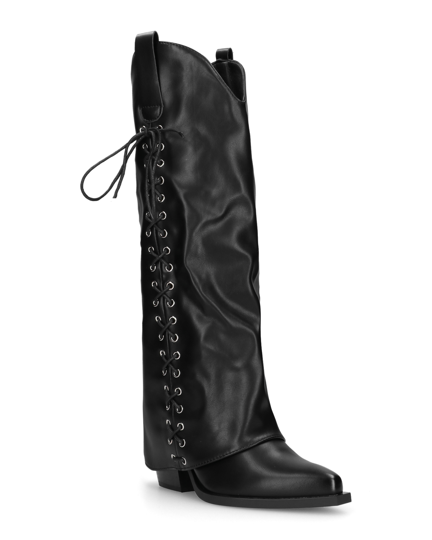 THERA - stivali alti neri stringati