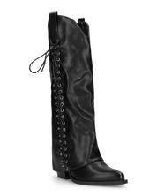 THERA - stivali alti neri stringati