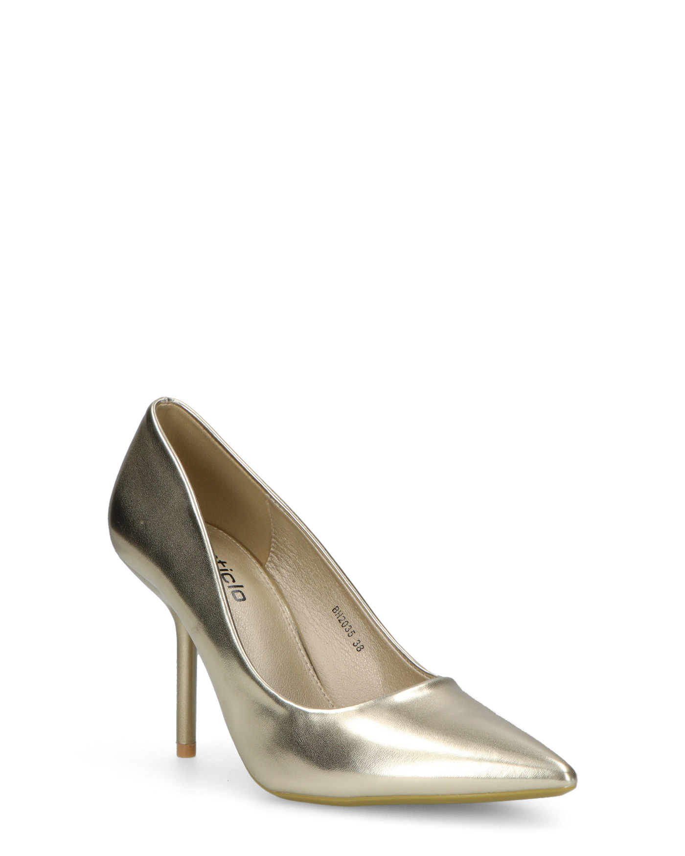 TOSCA - décolleté in glassy dorato