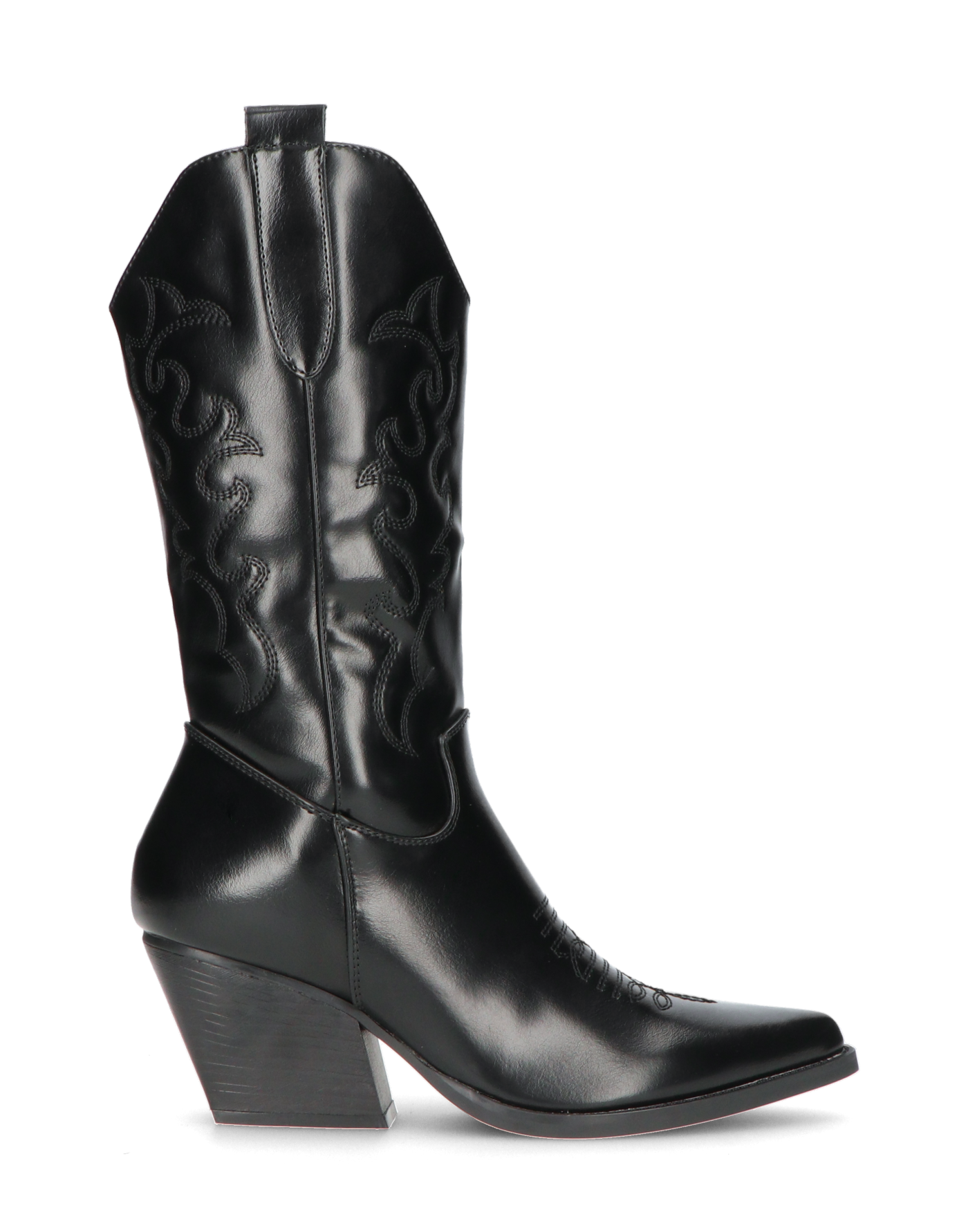 ALISHA - stivali camperos texani in ecopelle nera