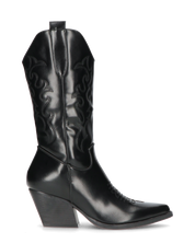 ALISHA - stivali camperos texani in ecopelle nera