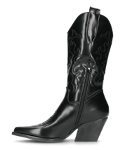 ALISHA - stivali camperos texani in ecopelle nera