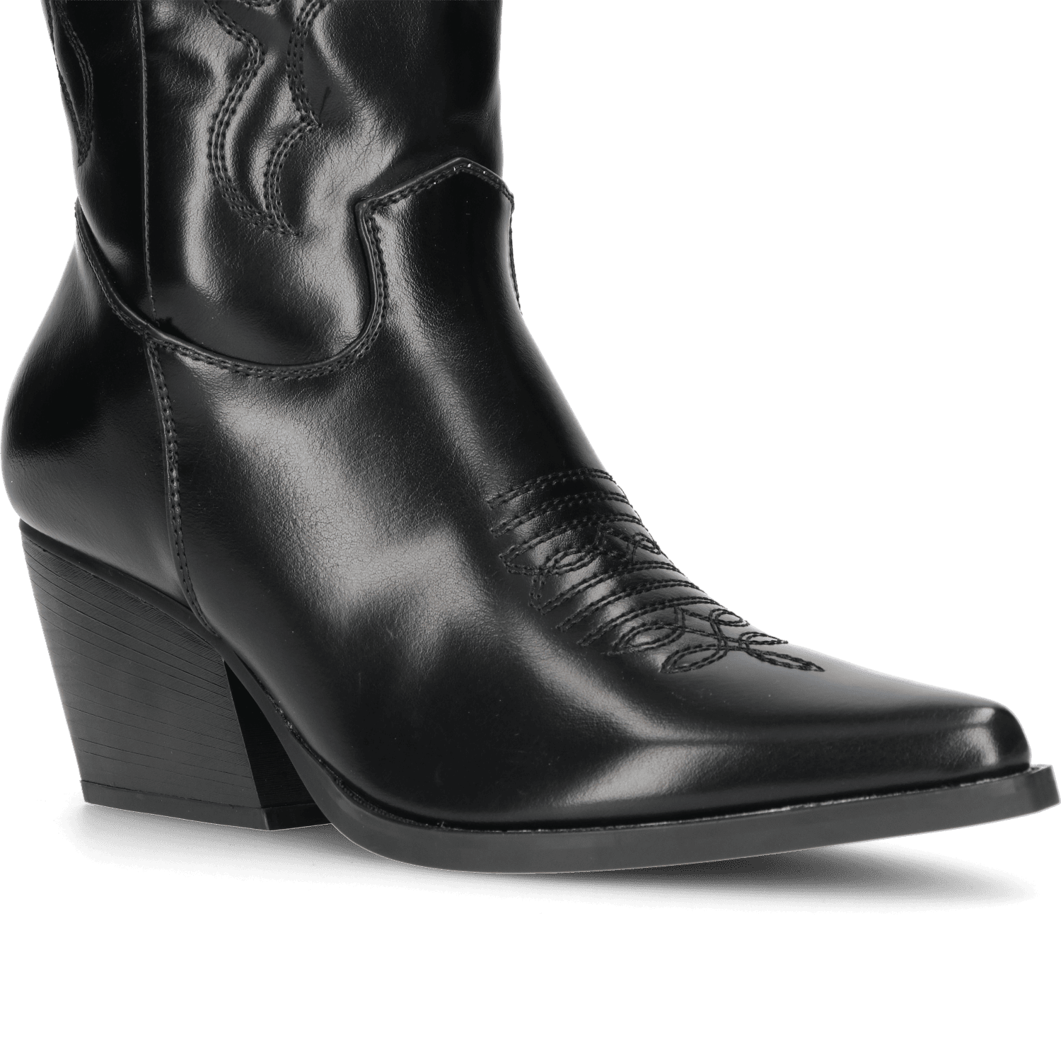 ALISHA - stivali camperos texani in ecopelle nera