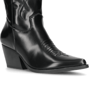 ALISHA - stivali camperos texani in ecopelle nera