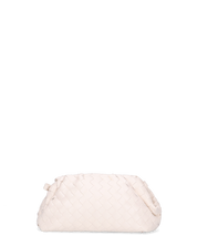 VERBENA - borsetta in ecopelle beige intrecciata con tracolla aggiuntiva