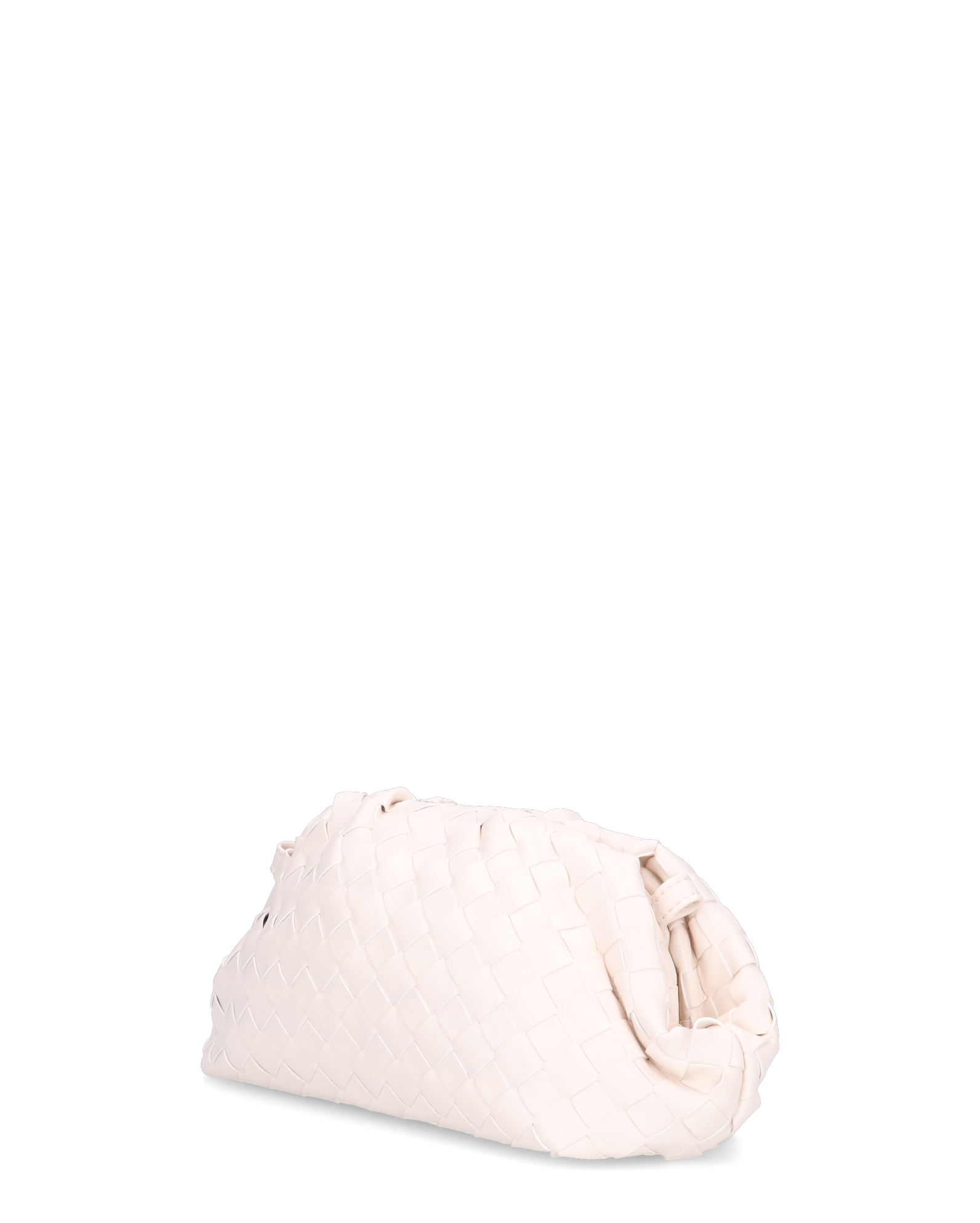 VERBENA - borsetta in ecopelle beige intrecciata con tracolla aggiuntiva