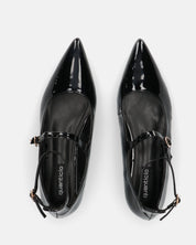 VIKY - escarpins noirs effet glassé à brides