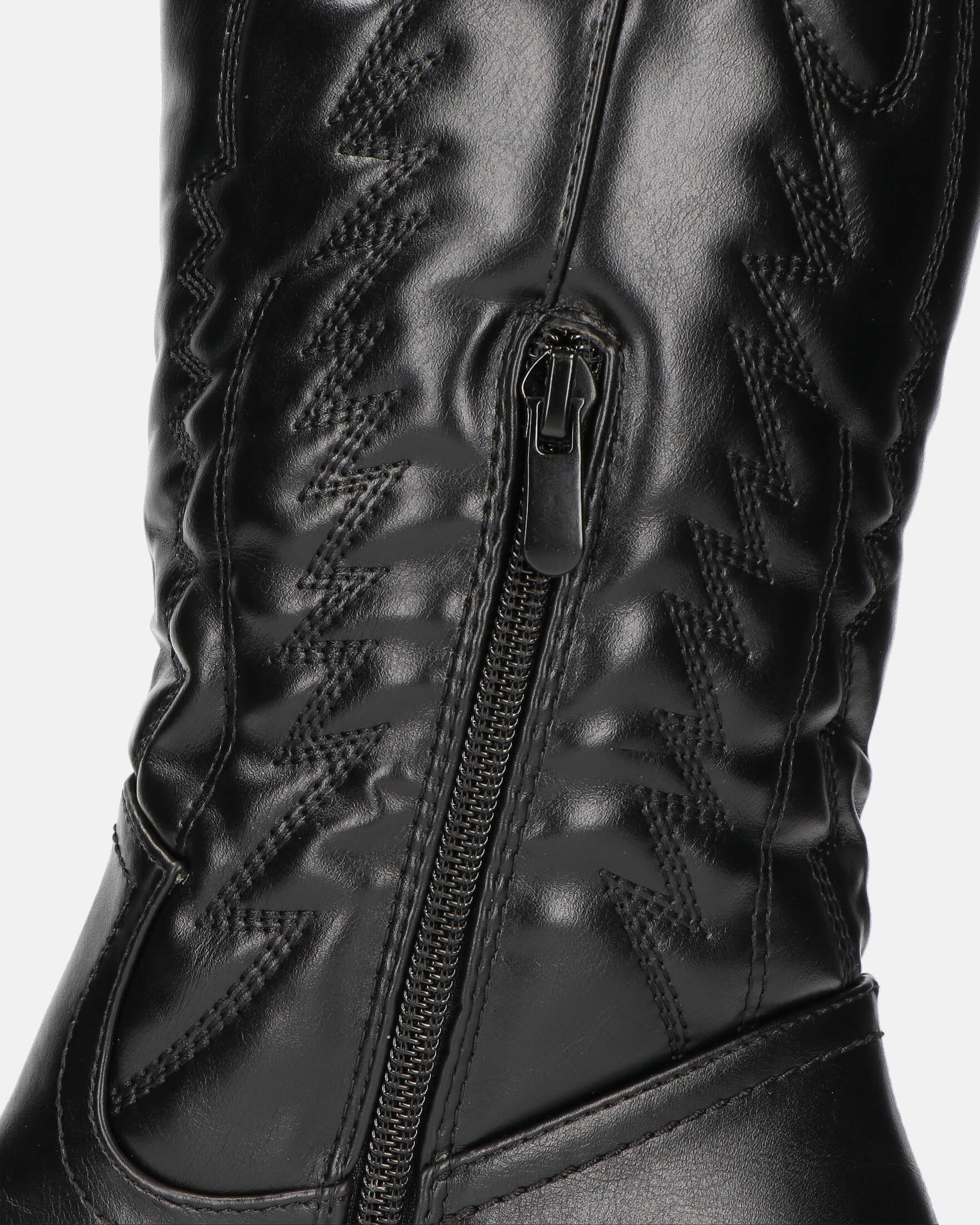 VITA - stivali camperos texani in ecopelle nera