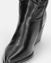 VITA - stivali camperos texani in ecopelle nera