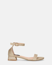 WANDA - sandales à talons moyens dorés