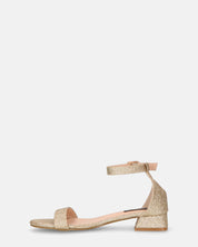 WANDA - sandales à talons moyens dorés