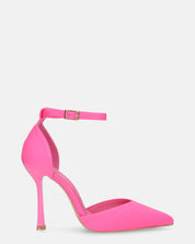 ZINA - decolette con tacco alto e cinturino fucsia