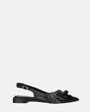 JODENE -  scarpe nero con cinturino posteriore e decorazione floreale