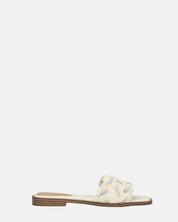 JOELE - ciabattine beige con gemme