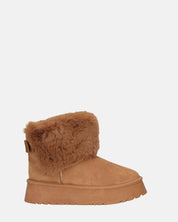 JOY - scarpe beige imbottite all' interno in camoscio