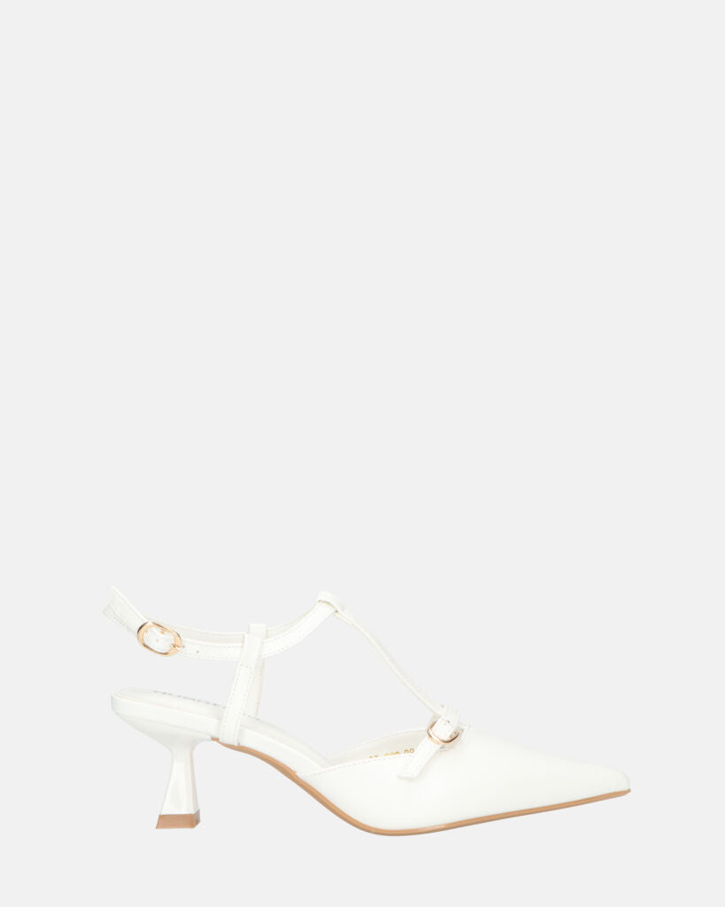 RASHIDA - decolette con tacco basso bianco