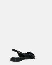 JODENE -  scarpe nero con cinturino posteriore e decorazione floreale