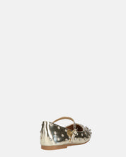 SOFIYA - ballerine in glassy oro con cinturino