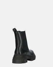 NORMA - stivaletti con cerniera laterale in ecopelle nera