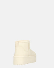 ARLENA - stivaletti in ecopelle beige imbottiti all' interno