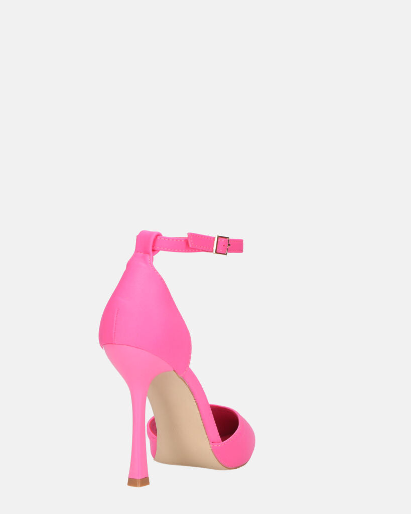 ZINA - decolette con tacco alto e cinturino fucsia