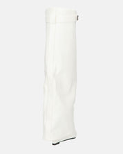 FLAVIA - stivale alto in bianco con risvolto e cerniera