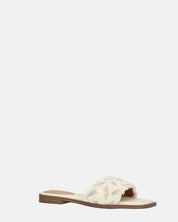 JOELE - ciabattine beige con gemme