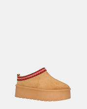 ZELDA - pantolofe platform in camoscio marrone