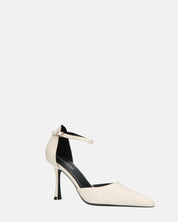 MEENA - decolette bianco con cinturino e soletta nera