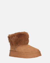 JOY - scarpe beige imbottite all' interno in camoscio