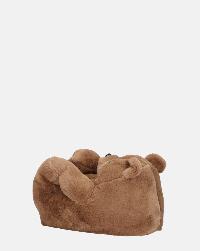 TEDDY - pantofole orsacchiotto marroni
