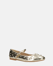 SOFIYA - ballerine in glassy oro con cinturino