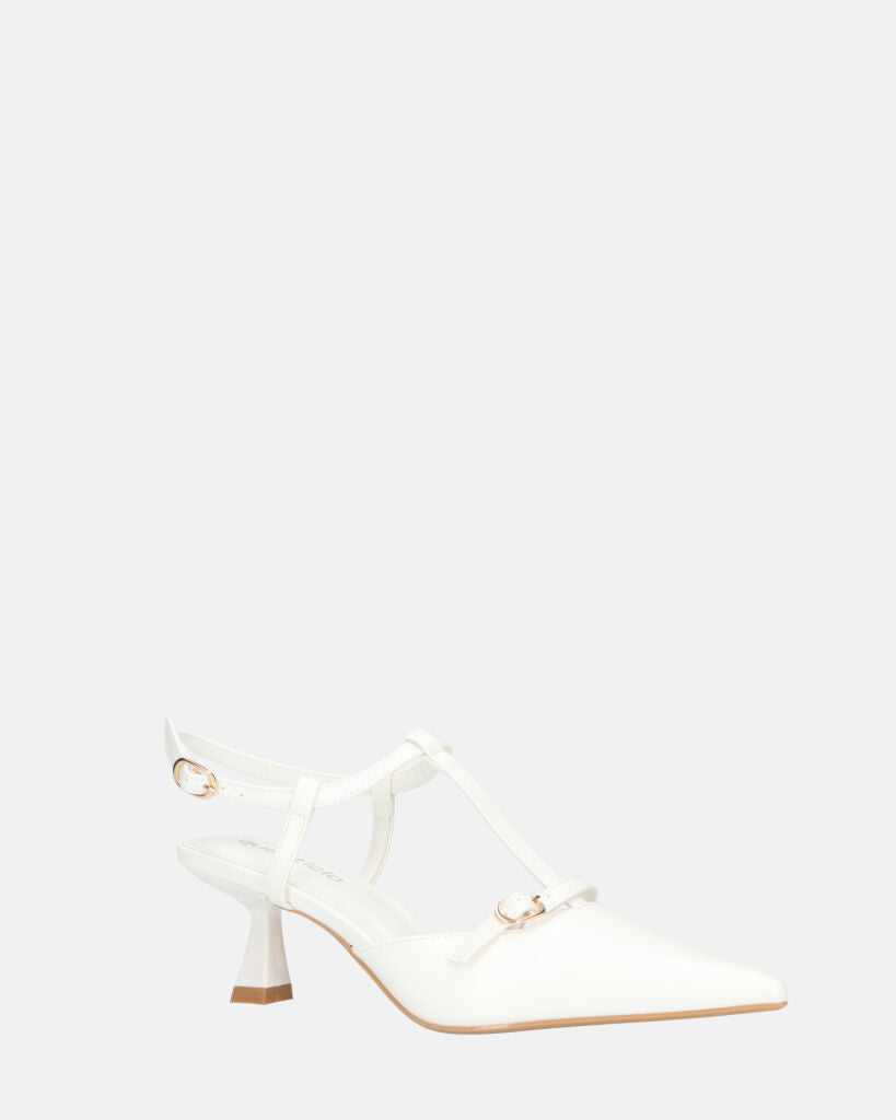 RASHIDA - decolette con tacco basso bianco