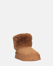 JOY - scarpe beige imbottite all' interno in camoscio