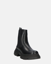 NORMA - stivaletti con cerniera laterale in ecopelle nera