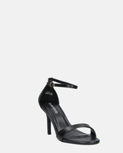 ADELYNE - sandali con tacco a spillo in ecopelle nera con cinturino